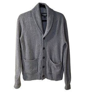 BONOBOS 100% Italian Cashmere Shawl Collar Cardigan - sz S Grey